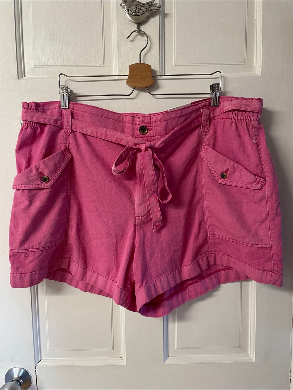 Old Navy Extra High-Waisted Tie-Front Cargo Workwear Shorts women’s size XXL